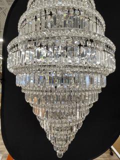 13 Tier Wedding Cake Chandelier Crystal Prisms 1970s - 2915253