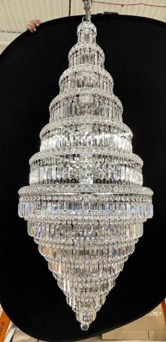 13 Tier Wedding Cake Chandelier Crystal Prisms 1970s - 2915255