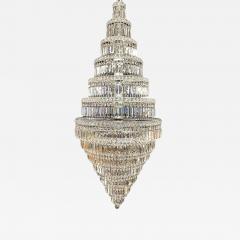 13 Tier Wedding Cake Chandelier Crystal Prisms 1970s - 2920790
