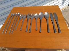 13 pc Set of Retronue Stainless Steel Flatware - 3843837