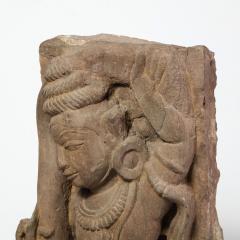 13th Century Indian Sandstone Stele Figure Dancing Goddess Antiquity Fragment - 1949934