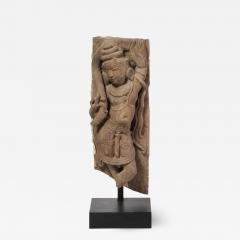 13th Century Indian Sandstone Stele Figure Dancing Goddess Antiquity Fragment - 1953296