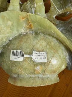 14 5 Jade 2 piece Sculpture of Grapes and Birds - 4432676