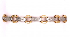 14 Karat Two Tone Fancy Link Bracelet - 2827958