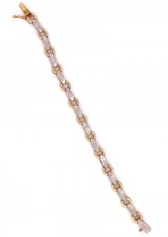 14 Karat Two Tone Fancy Link Bracelet - 2827961