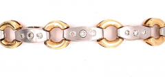 14 Karat Two Tone Fancy Link Bracelet - 2828011