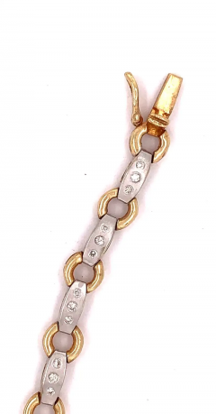 14 Karat Two Tone Fancy Link Bracelet - 2828030