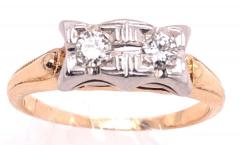 14 Karat Two Tone Fashion Diamond Ring Engagement - 2930952