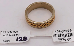 14 Karat Two Tone Gold Band Ring Bridal or Wedding Ring - 2658352