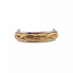 14 Karat Two Tone Gold Braid Styled Band or Wedding Ring - 2666319