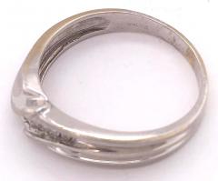 14 Karat White Gold Band Ring Wedding Band 20 Total Diamond Weight - 2659394