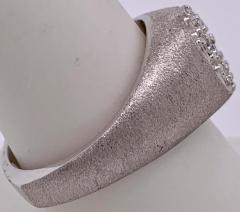 14 Karat White Gold Brushed Finish Diamond Cluster Fashion Ring 1 50 TDW - 2695757
