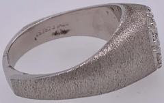 14 Karat White Gold Brushed Finish Diamond Cluster Fashion Ring 1 50 TDW - 2695760