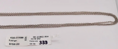 14 Karat White Gold Cable Link Three Strand Necklace - 2588519