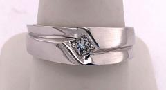 14 Karat White Gold Contemporary Ring with 25 Total Diamond Weight - 2659957