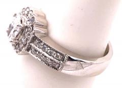 14 Karat White Gold Contemporary Ring with Diamonds Engagement 1 00 TDW - 1254937