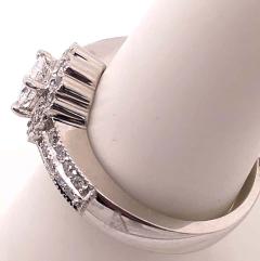 14 Karat White Gold Contemporary Ring with Diamonds Engagement 1 00 TDW - 1254943