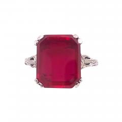 14 Karat White Gold Contemporary Ruby Style Ring - 2832961