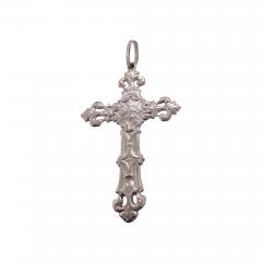 14 Karat White Gold Cross Religious Pendant - 2592609