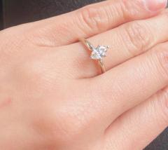 14 Karat White Gold Diamond Engagement Ring - 2817192