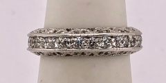 14 Karat White Gold Diamond Eternity Anniversary Ring Wedding Band 2 00 TDW - 2575918