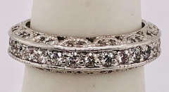 14 Karat White Gold Diamond Eternity Anniversary Ring Wedding Band 2 00 TDW - 2575925