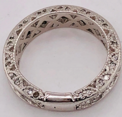 14 Karat White Gold Diamond Eternity Anniversary Ring Wedding Band 2 00 TDW - 2575952