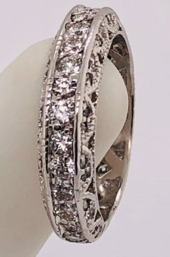 14 Karat White Gold Diamond Eternity Anniversary Ring Wedding Band 2 00 TDW - 2575954