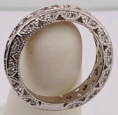 14 Karat White Gold Diamond Eternity Anniversary Ring Wedding Band 2 00 TDW - 2575956