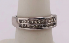 14 Karat White Gold Diamond Wedding Band Anniversary Bridal Ring 1 00 Carat - 2575895