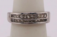 14 Karat White Gold Diamond Wedding Band Anniversary Bridal Ring 1 00 Carat - 2575897