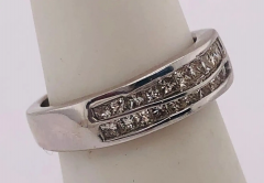 14 Karat White Gold Diamond Wedding Band Anniversary Bridal Ring 1 00 Carat - 2575901