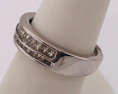 14 Karat White Gold Diamond Wedding Band Anniversary Bridal Ring 1 00 Carat - 2575935