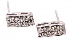 14 Karat White Gold Fancy Earrings with Round Diamonds - 2712709