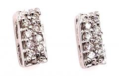 14 Karat White Gold Fancy Earrings with Round Diamonds - 2712710