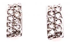 14 Karat White Gold Fancy Earrings with Round Diamonds - 2712718