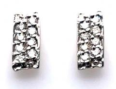 14 Karat White Gold Fancy Earrings with Round Diamonds - 2712719