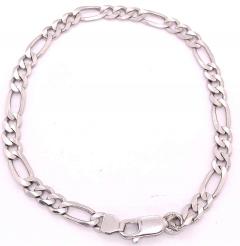 14 Karat White Gold Fancy Link Bracelet - 1244437