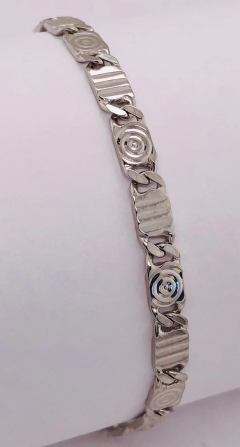 14 Karat White Gold Fancy Link Bracelet - 2588533