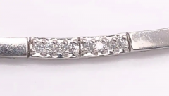 14 Karat White Gold Fancy Link Necklace with Diamonds - 2828004