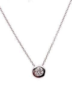 14 Karat White Gold Fancy Necklace with Diamond Pendant - 2695970