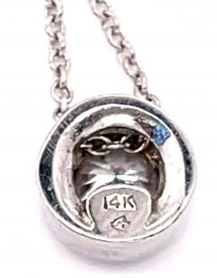 14 Karat White Gold Fancy Necklace with Diamond Pendant - 2695974