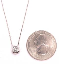 14 Karat White Gold Fancy Necklace with Diamond Pendant - 2695978