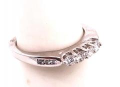 14 Karat White Gold Fashion Wedding Bridal Band Ring with Diamonds - 2695925