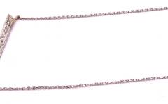 14 Karat White Gold Free Form Heart Charm with Diamonds Necklace - 2659356
