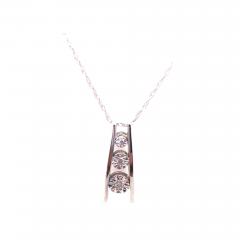 14 Karat White Gold Freeform Charms with Graduating Diamonds 0 30 TDW - 2942392
