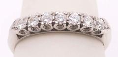 14 Karat White Gold Half Anniversary Diamond Bridal Wedding Ring Band - 2930938