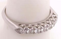 14 Karat White Gold Half Anniversary Diamond Bridal Wedding Ring Band - 2930940