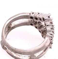 14 Karat White Gold Interlocking Engagement Ring Guard - 2794782