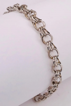 14 Karat White Gold Link Bracelet - 2588536